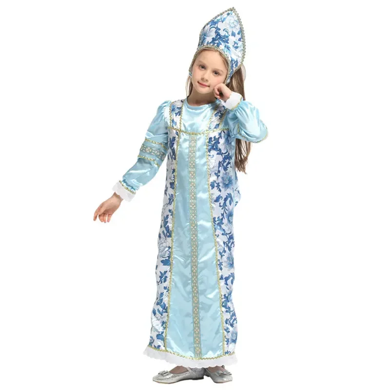 SN88 детская традиционная народная одежда Cocoshnik Sarafan для русских детей девочек на