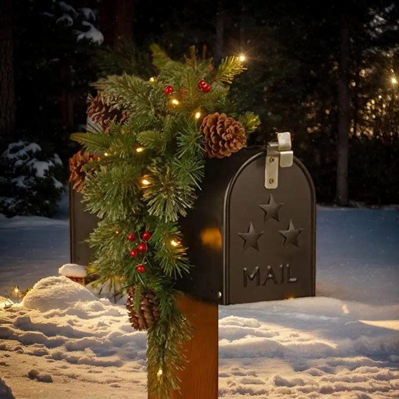 Праздничные украшения для почтового ящика светодиодные рождественские из