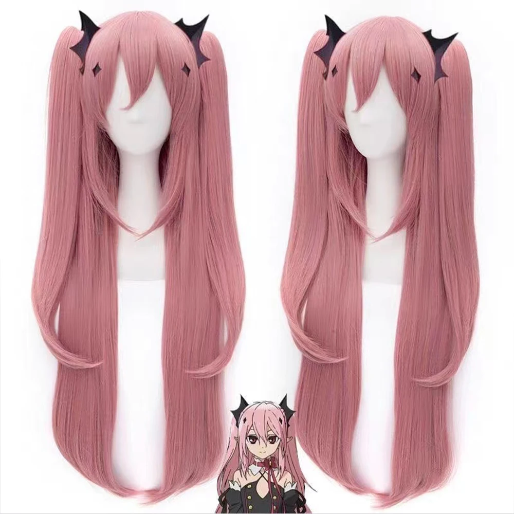 Женский парик для косплея Krul Tepes длинный термостойкий синтетический серофа конца