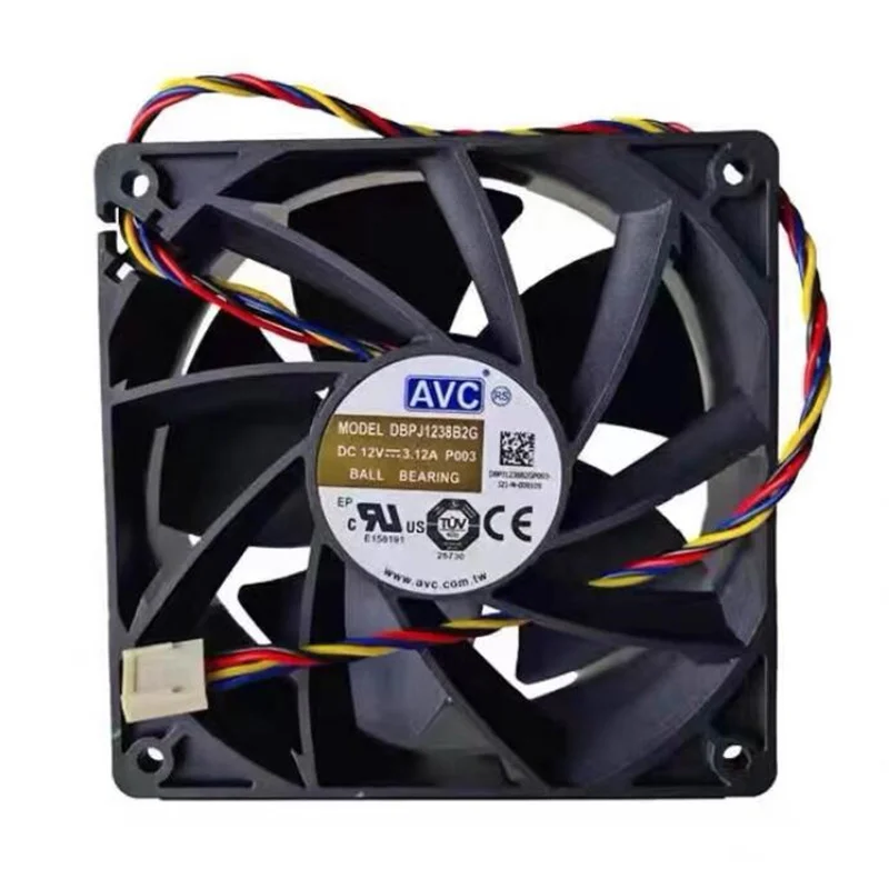 Оригинальный AVC DBPJ1238B2G, 12 В, 12038 А, 12 см, дюйма, четырехпроводной сердечник, подвижный охлаждающий вентилятор E9