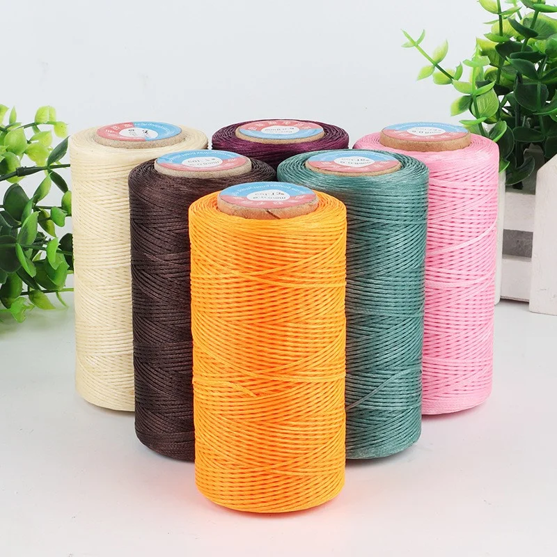 260m Waxed Cord Polyester Cotton Cord Leather Thread Sewing Threads For Shoes Luggage Bracelet Jewelry Making Accessories 0.8mm