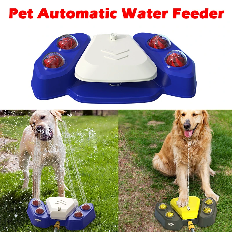 

Outdoor Automatic Dog Water Fountain Step on Toy Dog Water Feeding Joy with Pets Security Without Electricity for Dogs Drinking