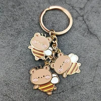 bee classic bear key ring keychain animal metal sweet gift girl special lovely candy cute cartoon backpack pendant unisex dk0011