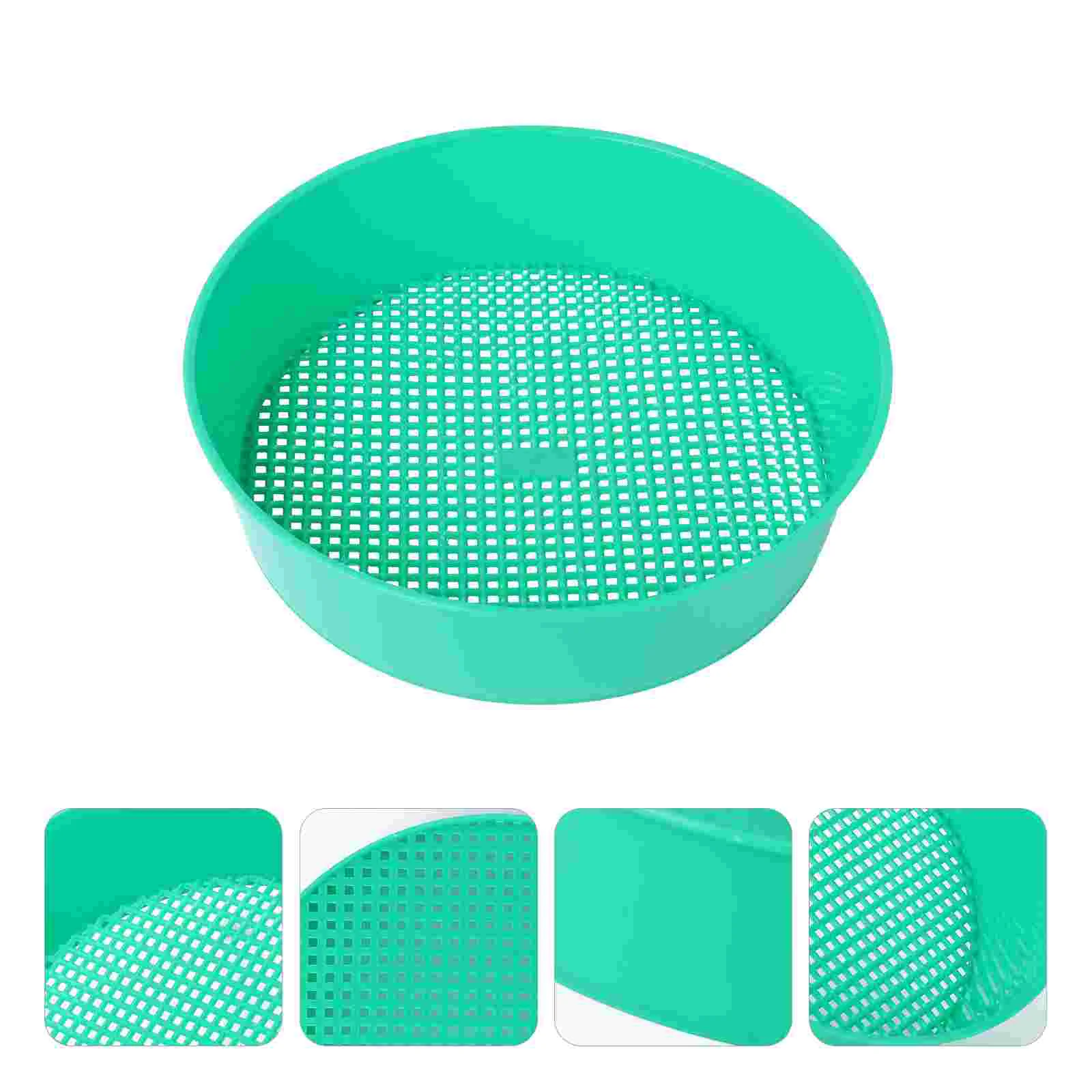 

Sieve Soil Garden Sifter Mesh Pan Sifting Riddle Sand Gardening Compost Filter Sieves Classifier Tool Screen Fine Mining