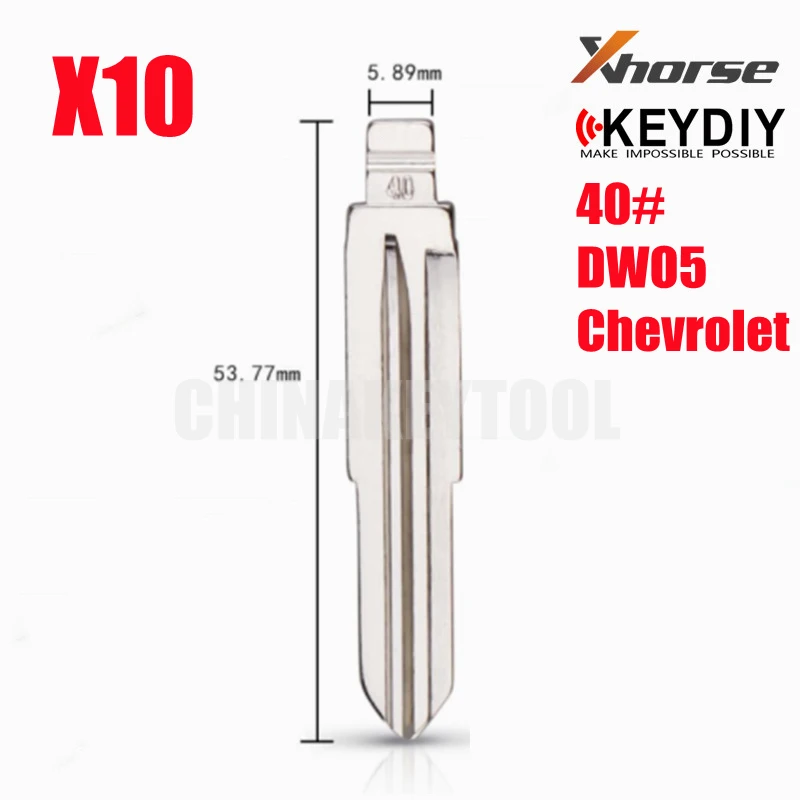 

40# DWO5 Metal Blank Uncut Flip KD Remote Key Blades for Chevrolet for KEYDIY/KD/VVDI Xhorse Remotes/JMD Handy baby