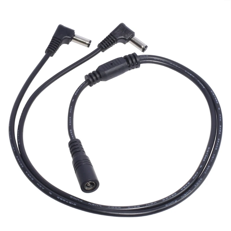 Разветвитель питания с 1 розеткой на 2 угловых штекера 5 мм x 12 В