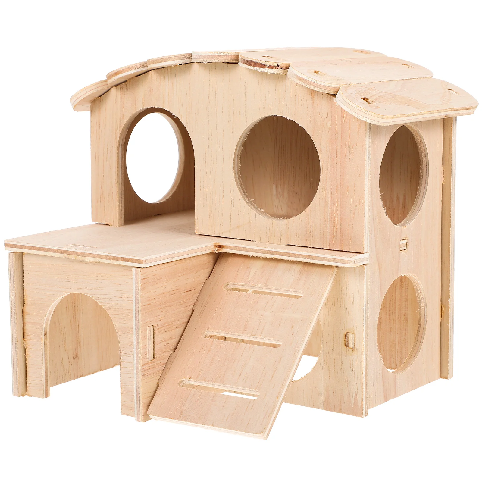 

Hamster Hideout House Wooden Small Hut Guineaanimalcage Pet Wood Playclimbing Exercise Pets Dwarf Chew Ladder Playground Cave