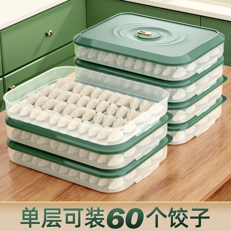 

Large Capacity Dumpling Box, Special for Household Refrigerator, Sealed and Fresh-keeping, Multi-layer Quick Frozen Food Wonton