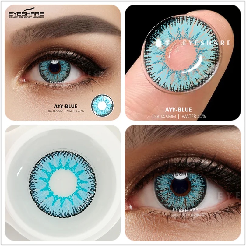eyeshare contact case color contact lenses for eyes colored lenses blue lens case contact lens with contact box free global shipping