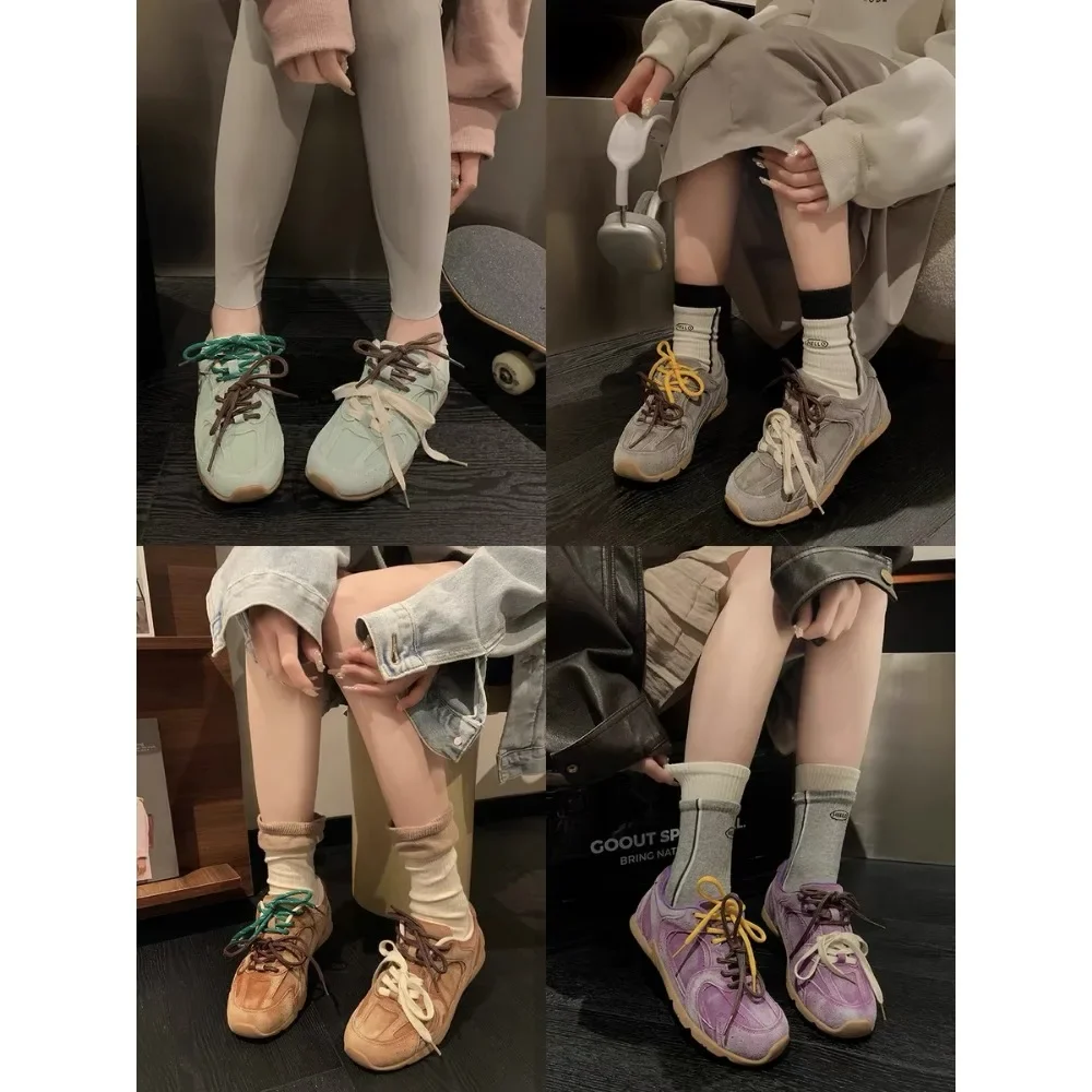 Женские крестики на плоской платформе из натуральной кожи