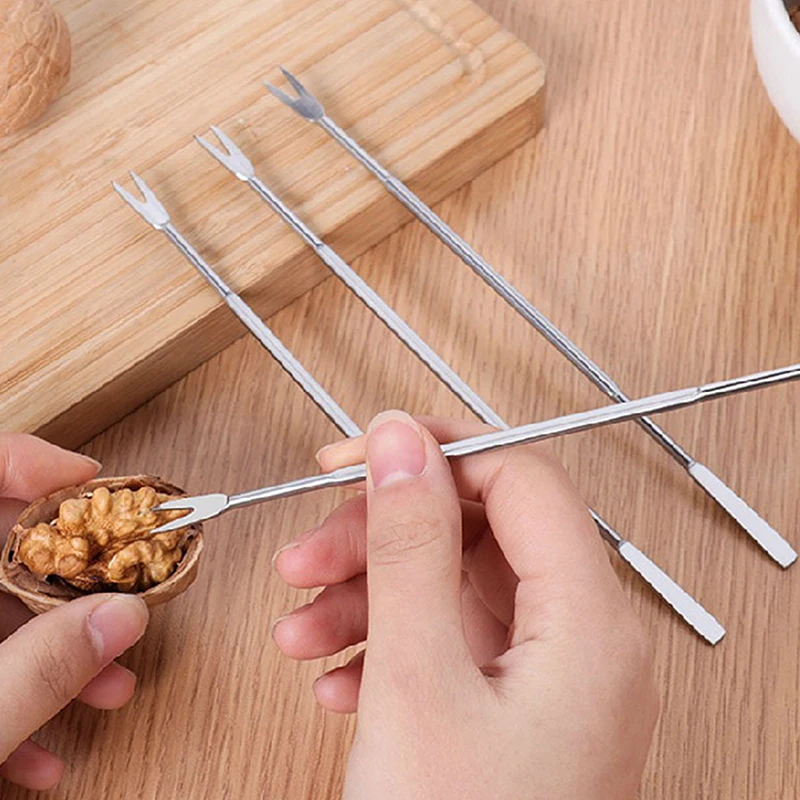 

5pcs/lot Lobster Crab Needle Stainless Steel Multi Function Walnut Needle Fruit Fork Kitchen Gadgets Seafood Tools