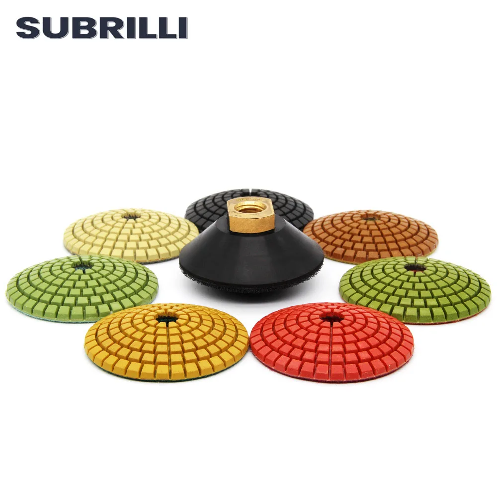 Фото SUBRILLI 3/4 дюймов Алмазный выпуклый полировальный диск для Ogee Groove Edge Bowl Arc шлифовальный круг полировальный диск резиновый задник M14 5/8-11 №5