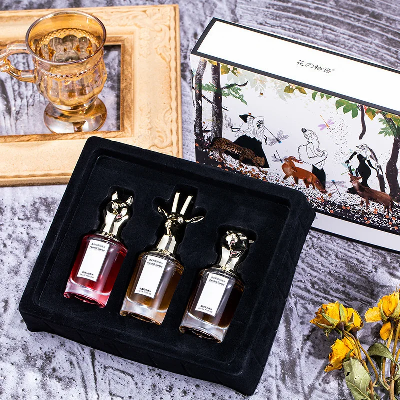 

Flower Words Genuine Beast Head Perfume Kit Men's and Women's Fragrance High-End Gift Box Perfumes Mujer Originales Masculinos