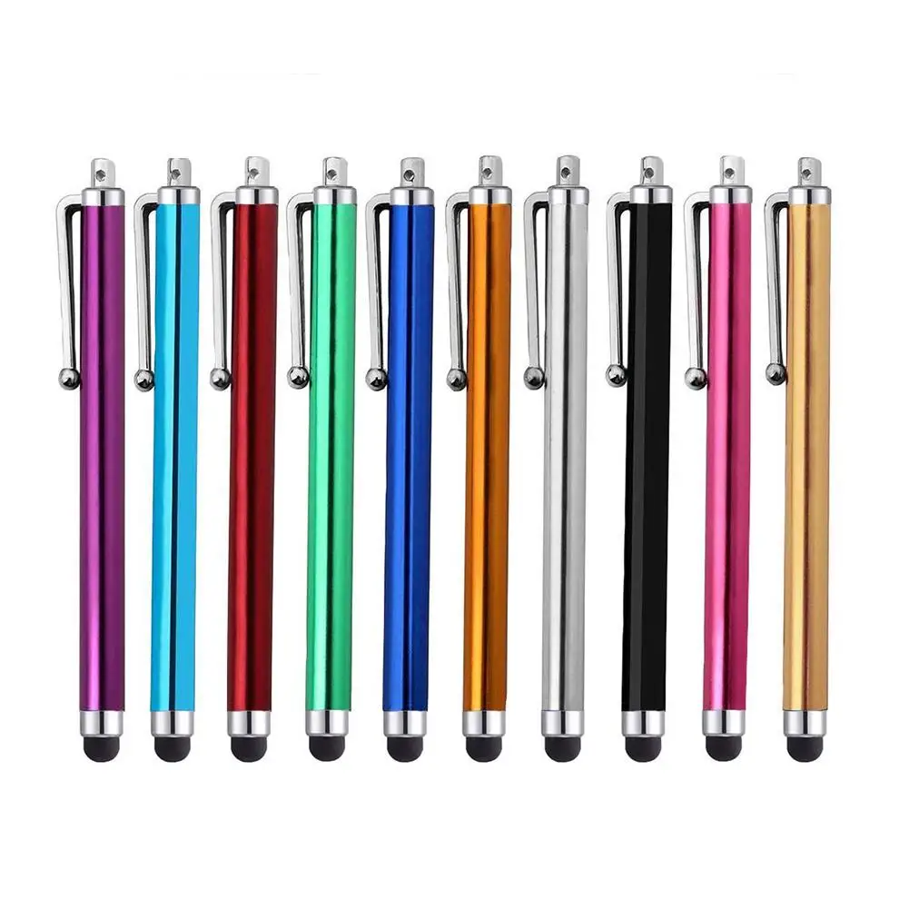 

10Pcs Capacitive Ten Stylus Digital Touch-screen Pen Compatible For Ipad Iphone Tablet (mixed Color)