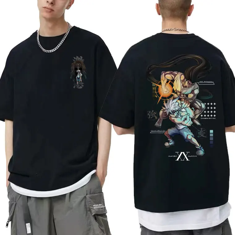 

Anime Hunter X Hunter GON·FREECSS Killua Zoldyck Alluka Zoldyck Graphic T-shirt Men's Harajuku Manga Tshirt Male Quality Tees