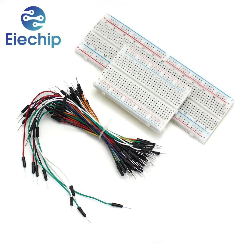 

MB-102 MB102 Breadboard 400 830 Point Solderless PCB Bread Board 65 strip Smart Electronics Jump Wire Dupont line