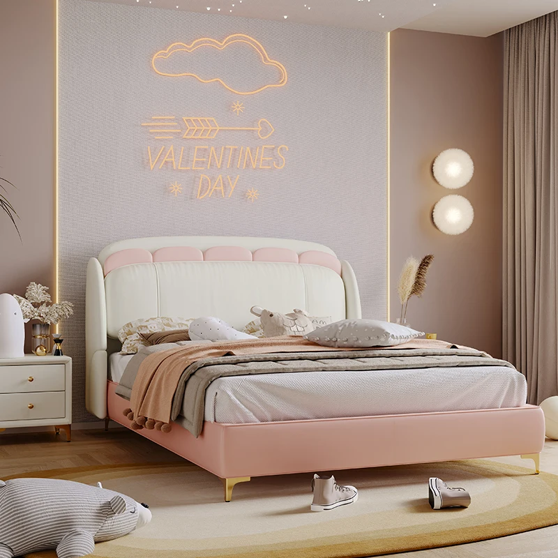 KIShandel Massivholz Cartoon Kinder betten Nette Mädchen Bett Gute) Luxus Hoch
