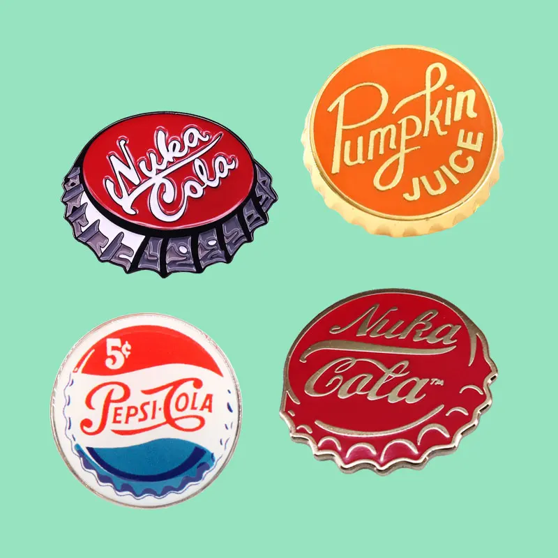 Индивидуальный забавный значок с крышкой от бутылки креативный мультяшный