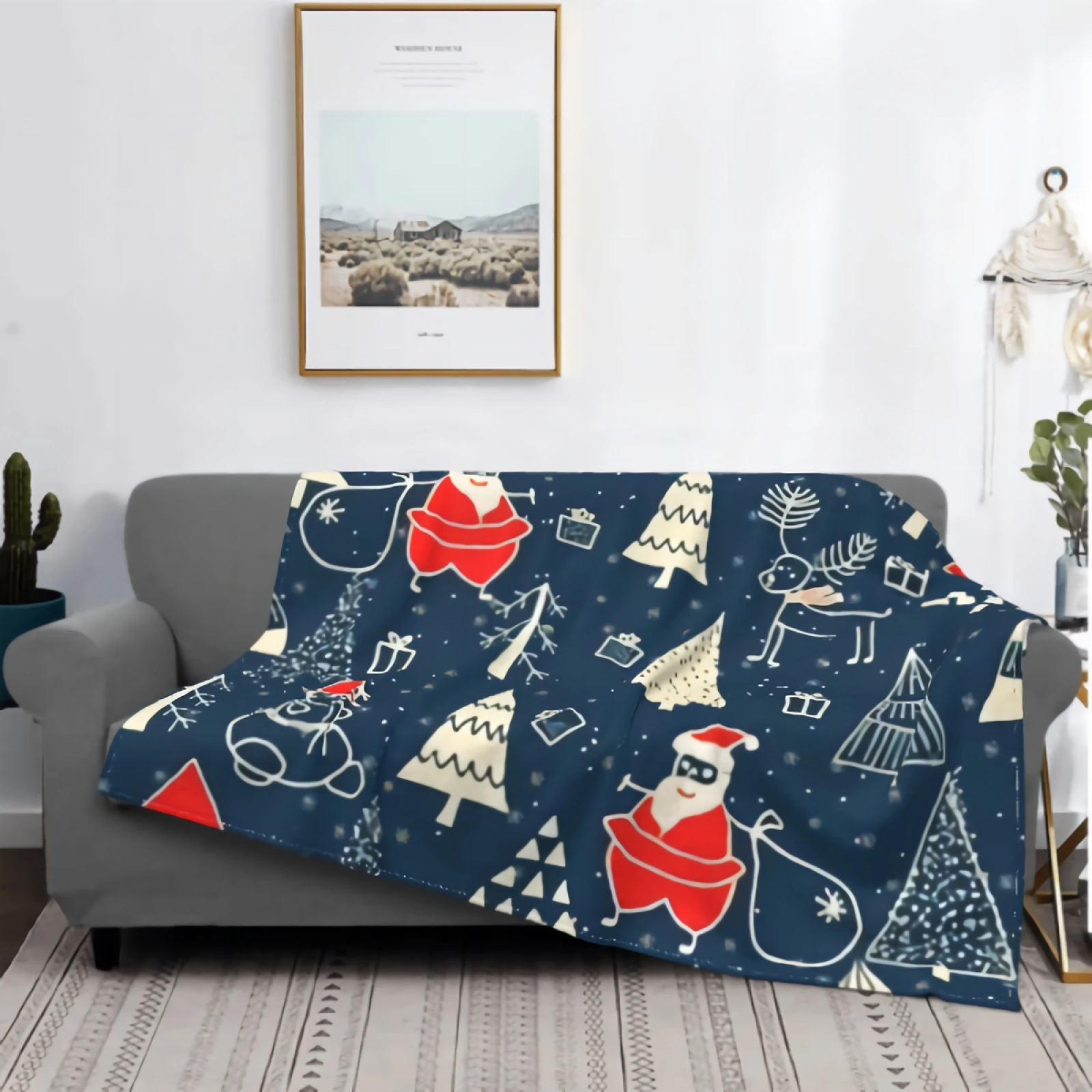 

Зимние рисунки, Рождественские елки, искусственная кожа и искусство, мягкое уютное легкое фланелевое одеяло для дивана, кровати