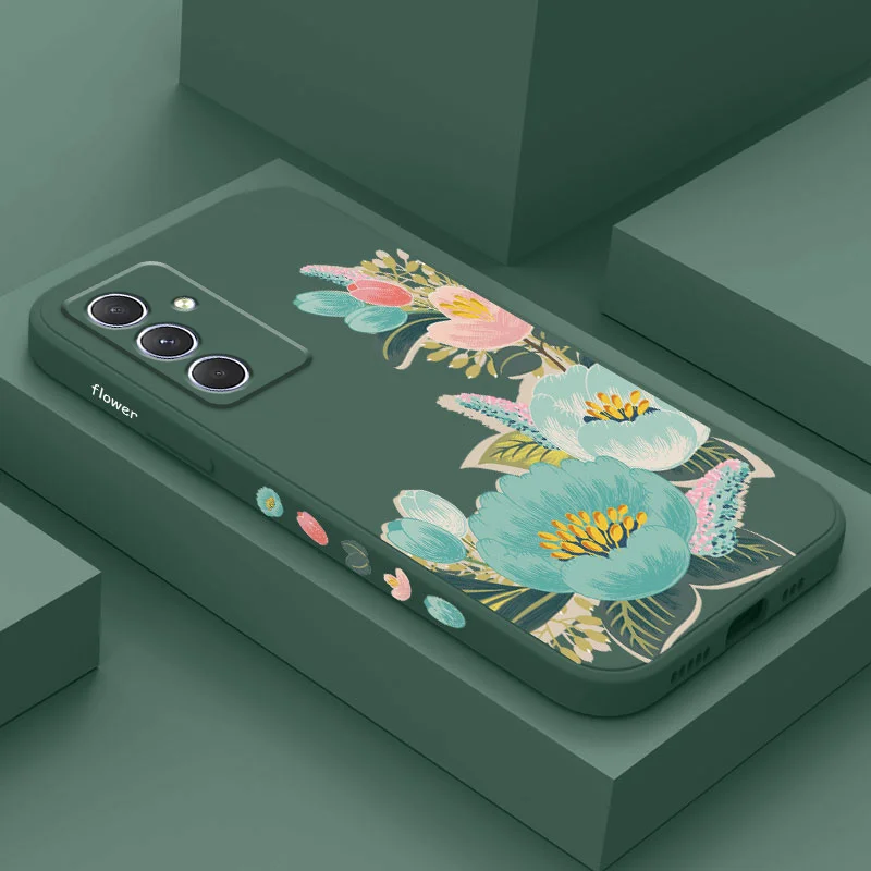 

Green Leaf Flower Case For Samsung A54 A34 A24 A14 A04 A04S A04E A73 A53 A33 A23 A13 A03 A72 A52 A52S A32 A22 A12 A71 A51 4G 5G