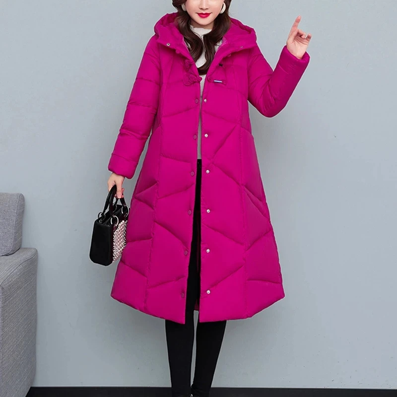 HI-FASHION Thick Long Parka Women Jacket Hooded Winter Coat Female Winter Jackets Long-Sleeve Parkas Women's Clothing