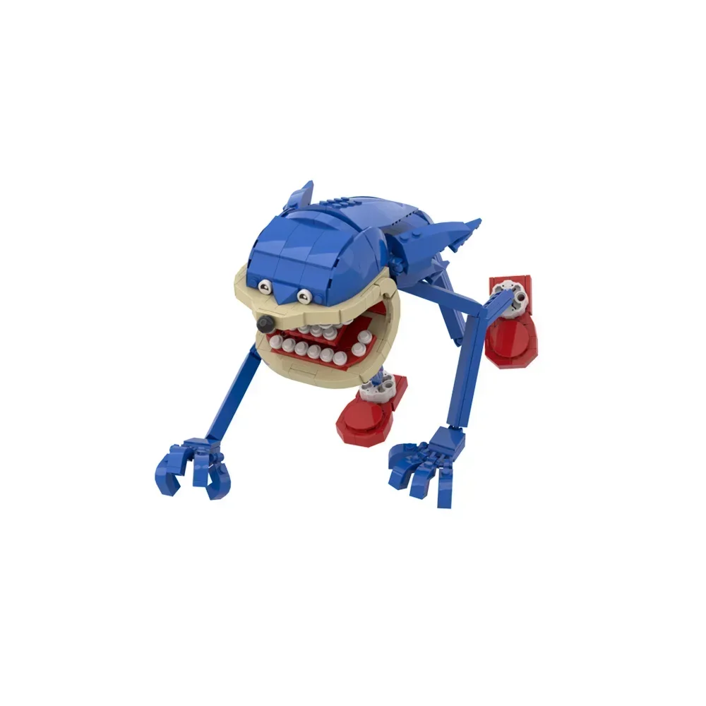 Фото Gobricks MOC Синий Ежик Соника Строительные Блоки Модель Ужасы Игра Синий Ежик Фигурка Сборка Кирпичи Подарок на Хэллоуин №3