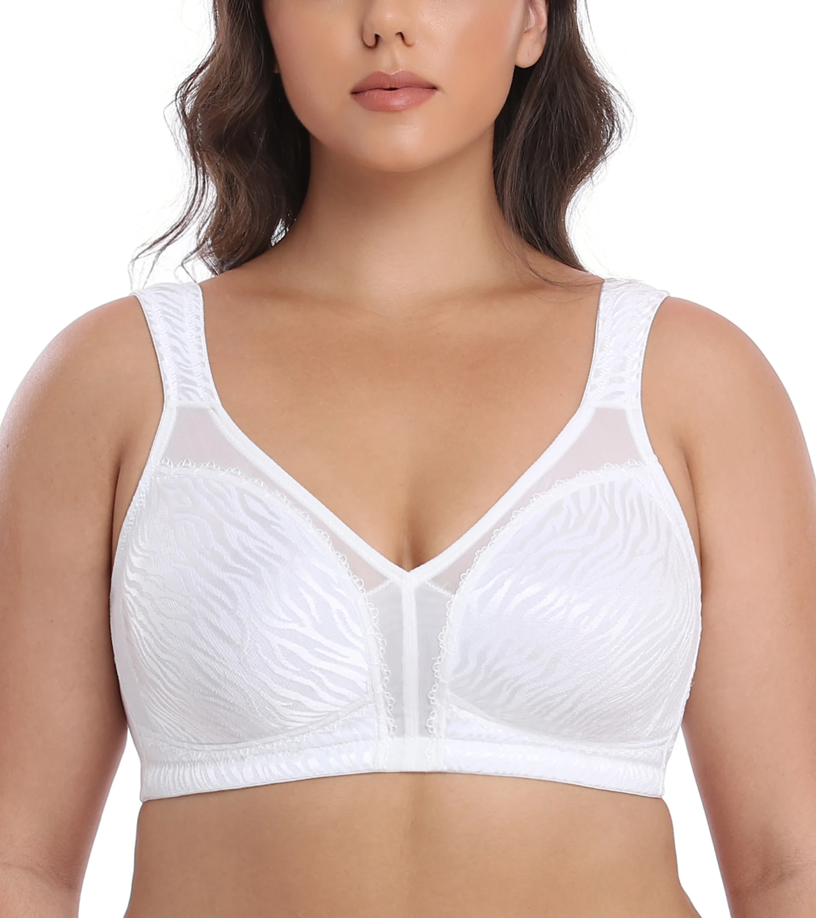Бюстгальтер-минимайзер женский кружевной без косточек базовый Бралетт с чашкой F