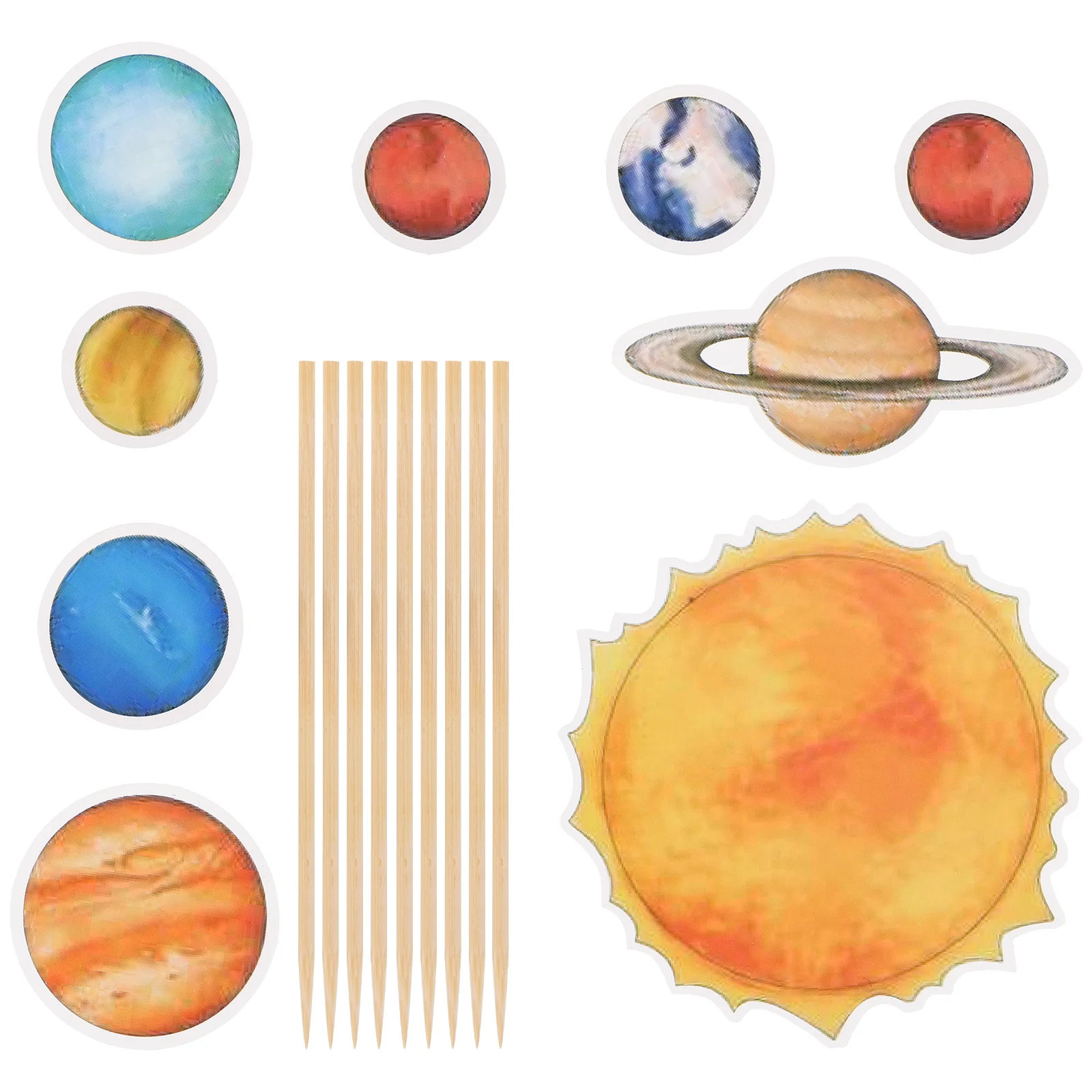 

Planet Cake Insert Solar System Cupcake Picks Decor Birthday Cake Decorationsations Girls