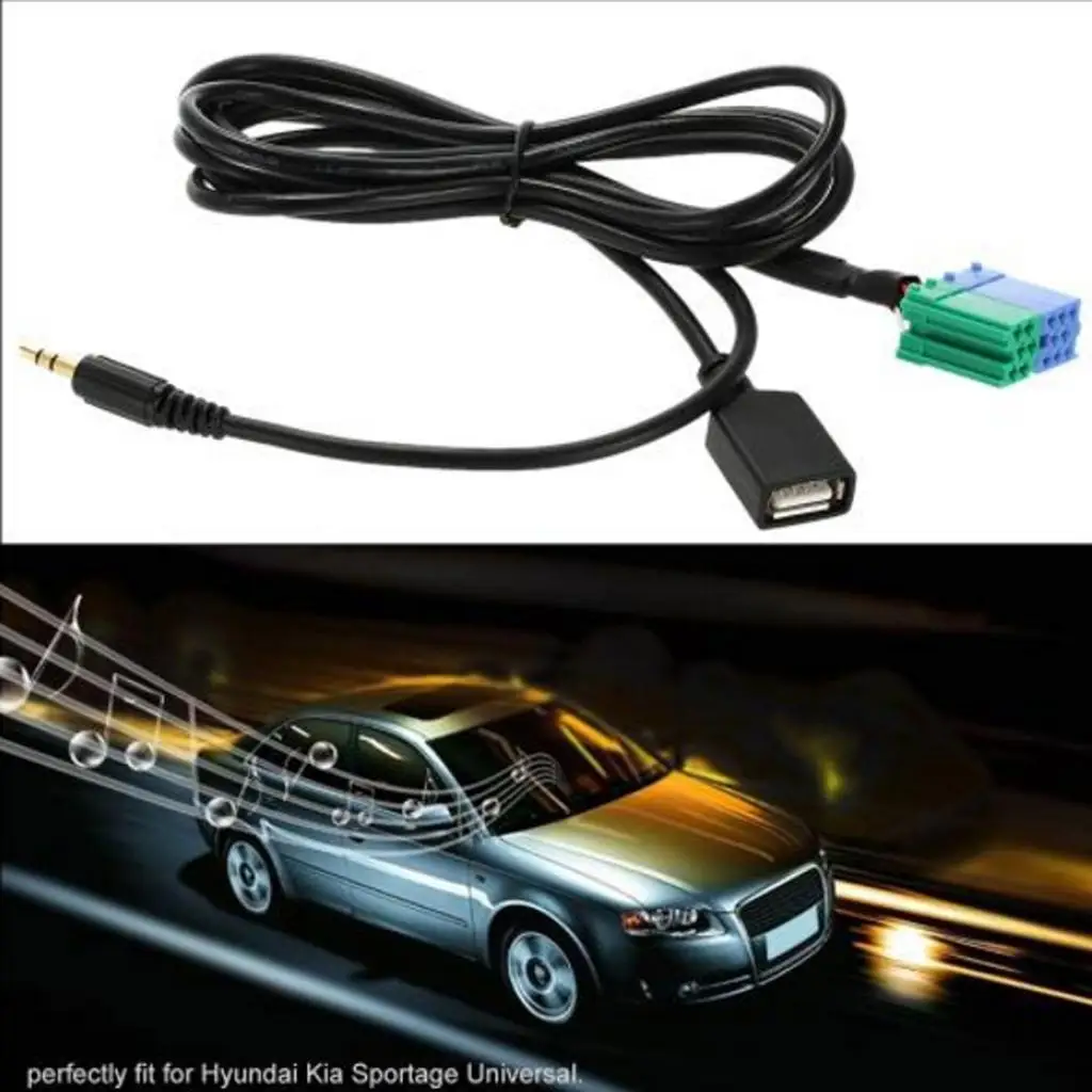 

Jack 3.5 1m Usb Universal Audio Wire Line Adapter For Hyundai Kia
