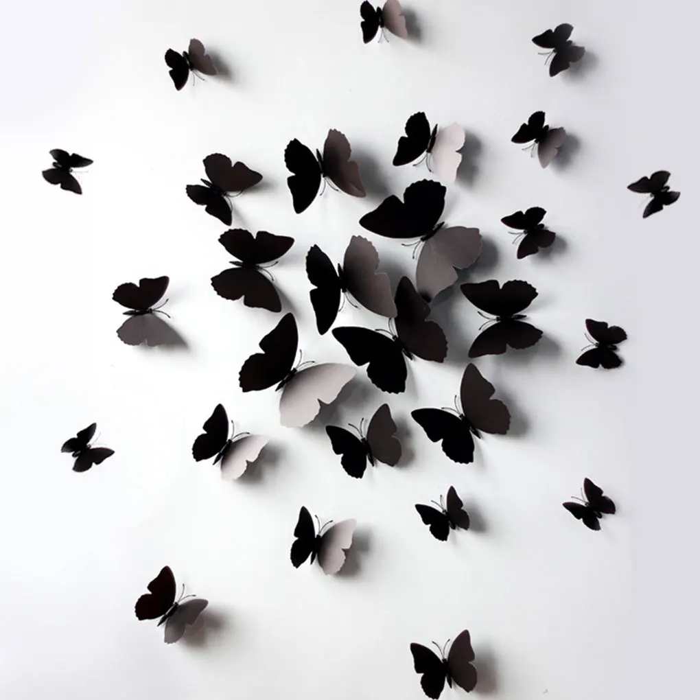 

12 шт. 3D Реалистичная брошь в виде бабочки занавески Декор Татуировка Свадебные фотоукрашения