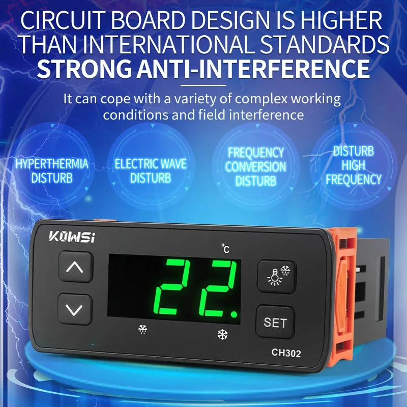 Цифровой термостат двойной датчик температуры