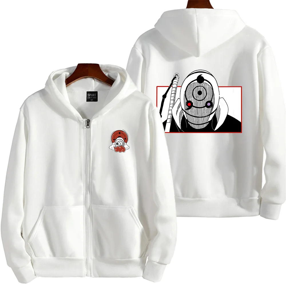 Толстовки с принтом аниме Uchiha Obito повседневные толстовки для пар студентов