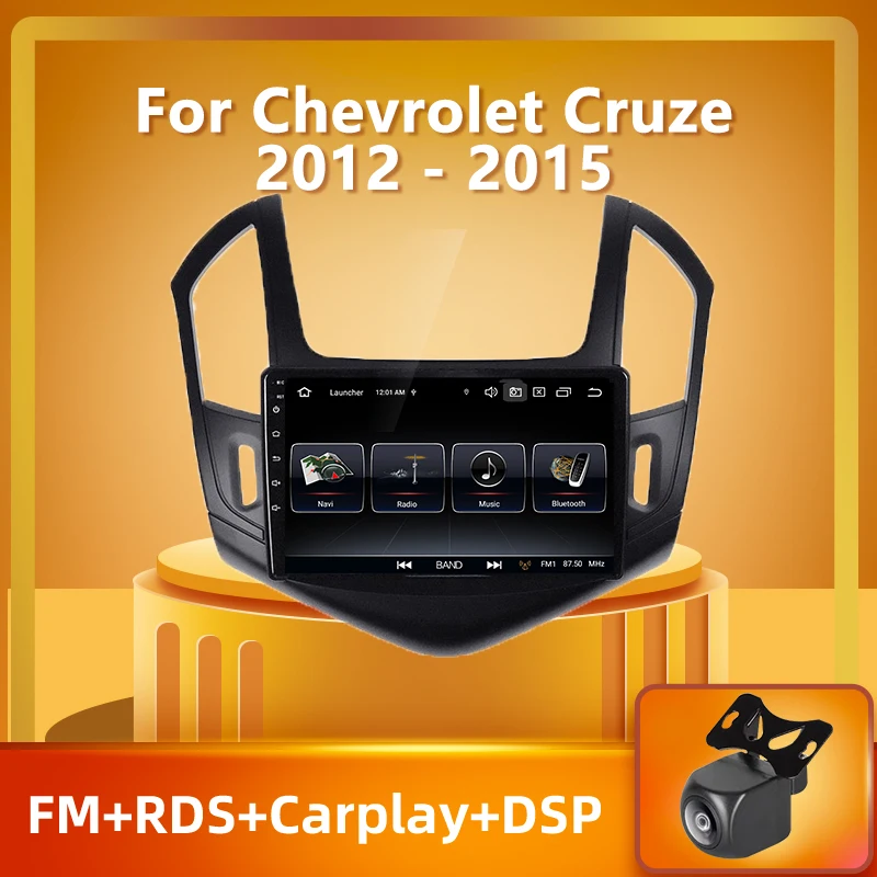 

Автомагнитола PEERCE для Chevrolet Cruze J300, J308 2012-2015, Автомобильный мультимедийный видеопроигрыватель на платформе Android 10 с навигационной стереосист...