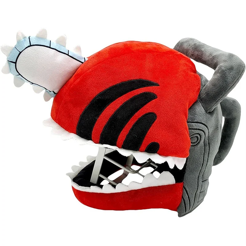 

Anime Chainsaw Man Pochita Plush Headgear Toy Stuffed Helmet Doll Plushie Figure Cosplay Props Party Fans Hat Gift for Christmas