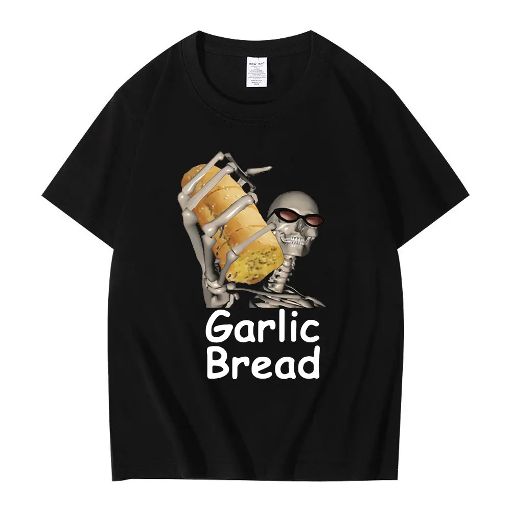 

Garlic Bread T Shirt Graphic Vintage 100% Cotton T-shirt When Ur Mom Com HOM N Maek Hte Men Women Cozy Loose T Shirts Streetwear