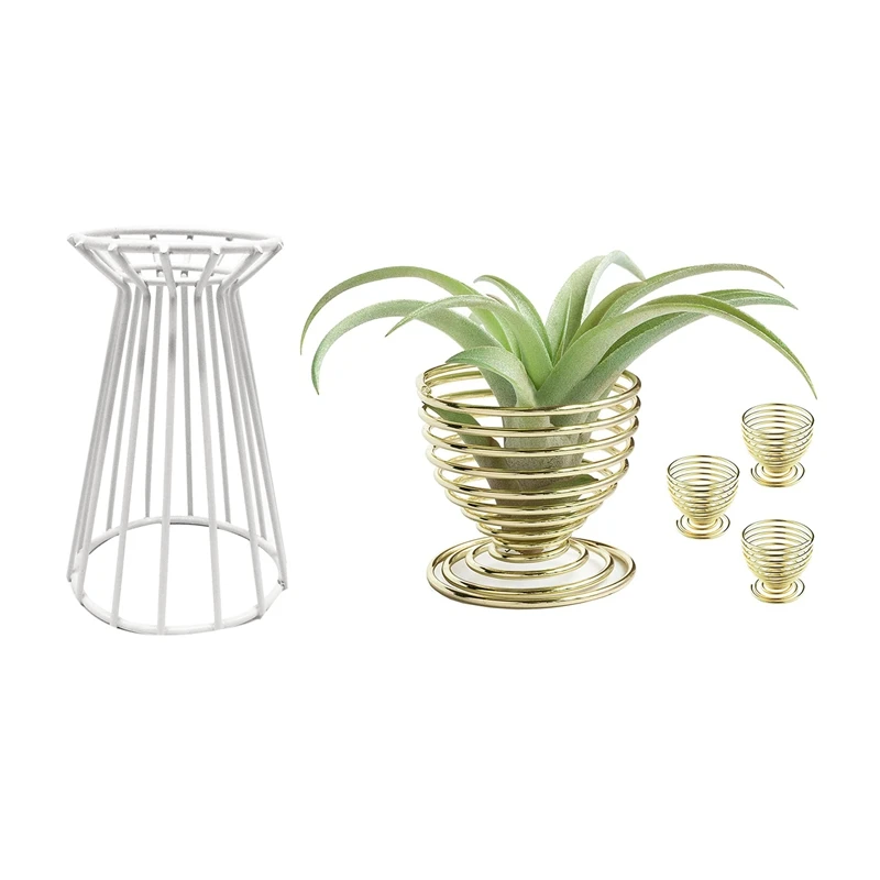 

Настенная вешалка для растений, 6 шт, подставка для дисплея (без растений в комплекте), 4 шт золотистая и 2 шт белая