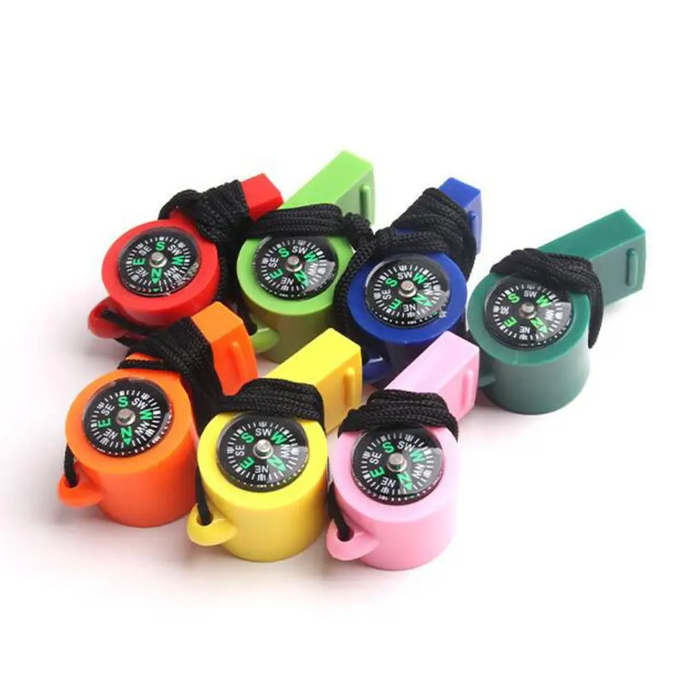 

Children Sports Whistle With Lanyard Multicolor Compass Whistle For Training Referee Lifeguard School Soccer Emergency Whistle