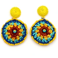 ethnic temperament bohemian weaving creative personality earrings for woman