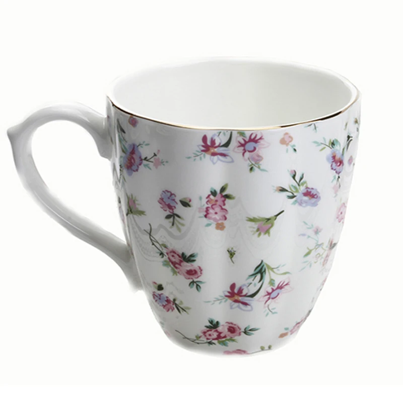 

English Style Bone China Mug Concise Big Water Cup Ceramic Coffee Mugs Personality Ceramics Milk Cup Breakfast Glass