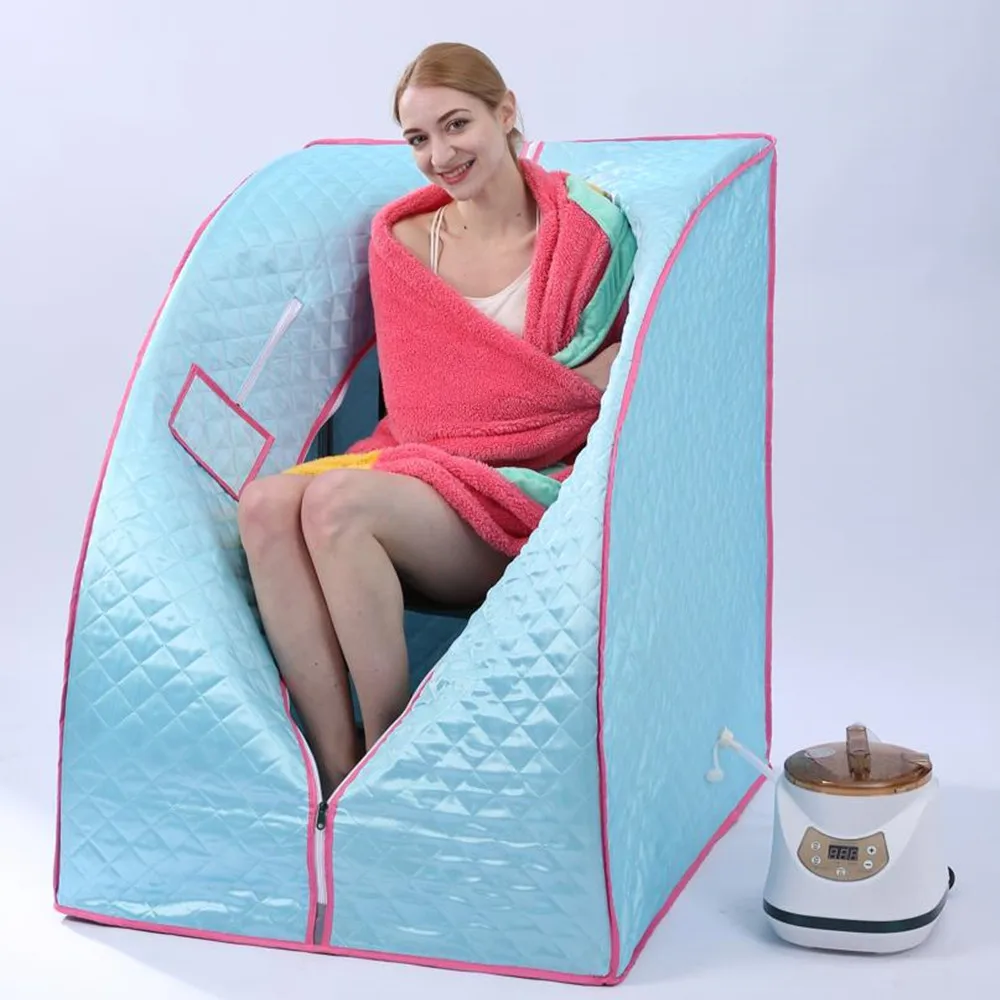 

Portable Steam Sauna Room With Chair Beneficial Skin 3.0L Steamer Pot 1500W Slimming Bath SPA Stainless Steel Metal Bracket