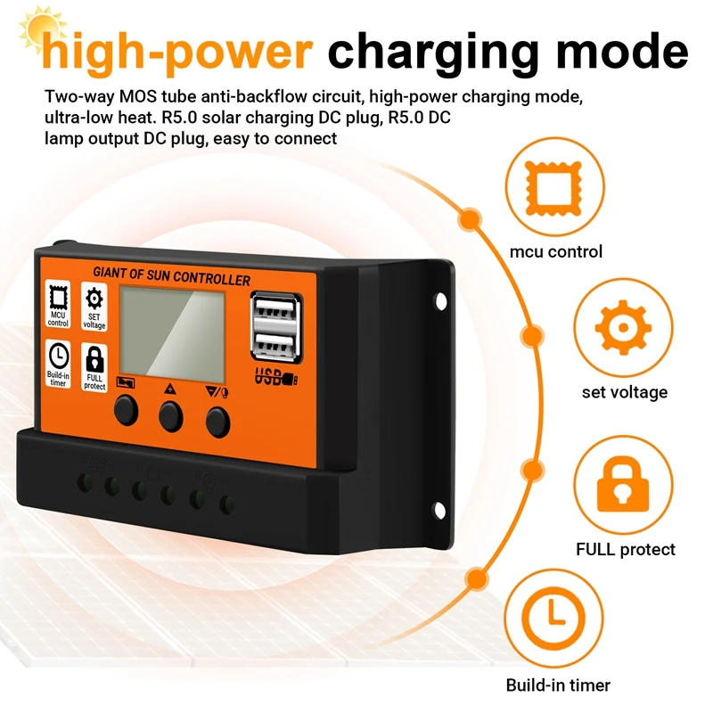 12 В 24 автоматический контроллер заряда солнечной батареи MPPT регулятор панели