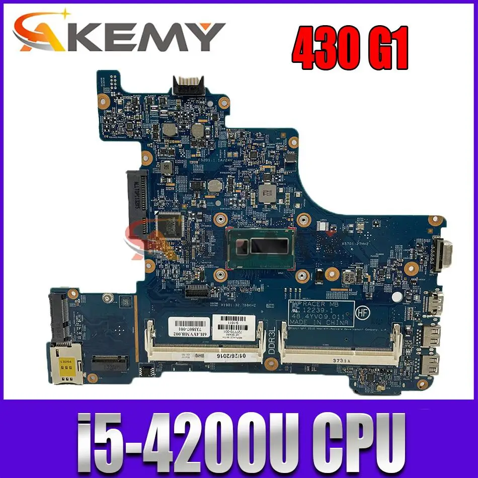 

12239-1 mainboard For HP Probook 430 G1 laptop motherboard with i5-4200U CPU GM UMA tested full 100%