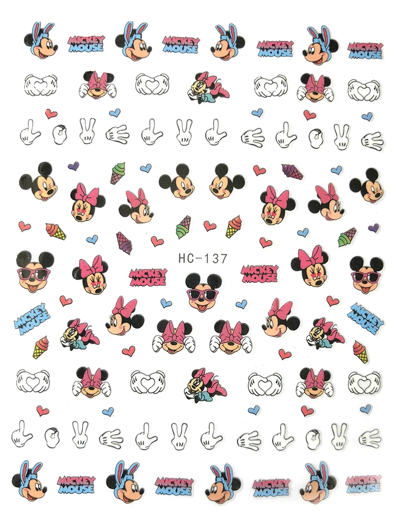 

Cartoon Mickey Mouse Nail Stickers Nail Decals Dsney Mickey Sticker Personalized Nail Art Decoration Nails Art Accessories Nails