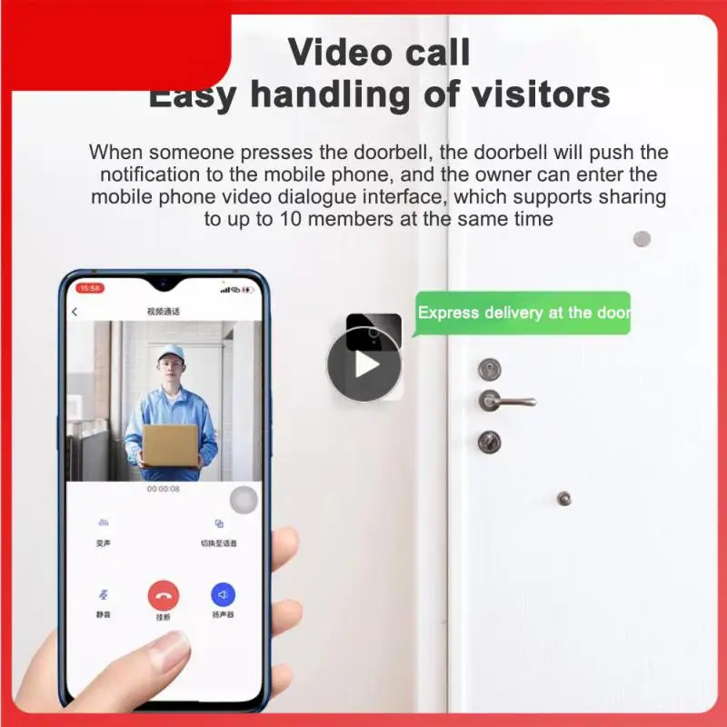 

Remote Monitoring Visual Doorbell Voice Intercom Smart Video Doorbell Long Standby Oice Change Function Door Bell Smart Home