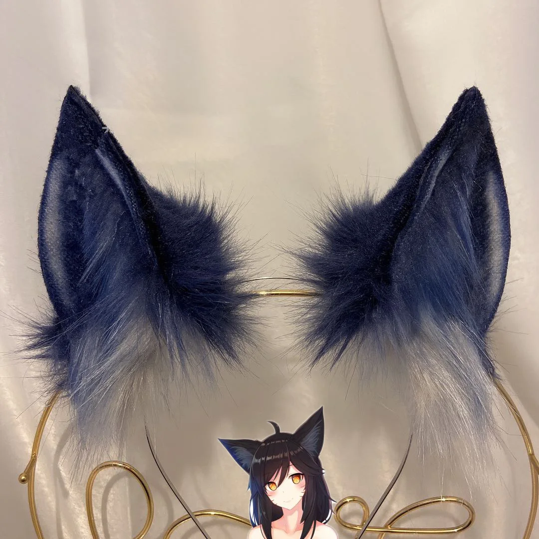 Новинка обруч для волос ручной работы LOL The Nine-Tailed Fox Ahri Косплей Сделай Сам уши