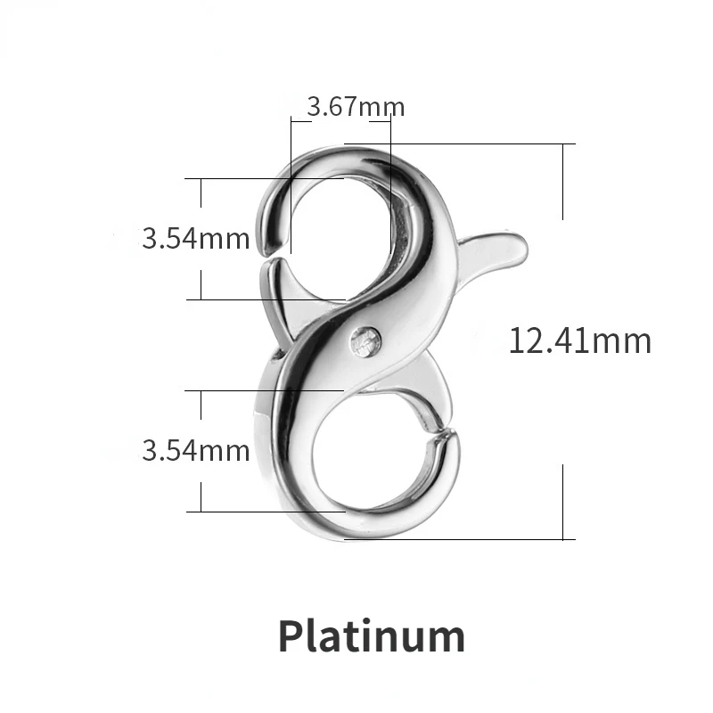 Double Head 8-shaped Buckle S925 Sterling Silver Necklace Buckles Sterling Silver Pearl Universal DIY Jewelry Making Accessories