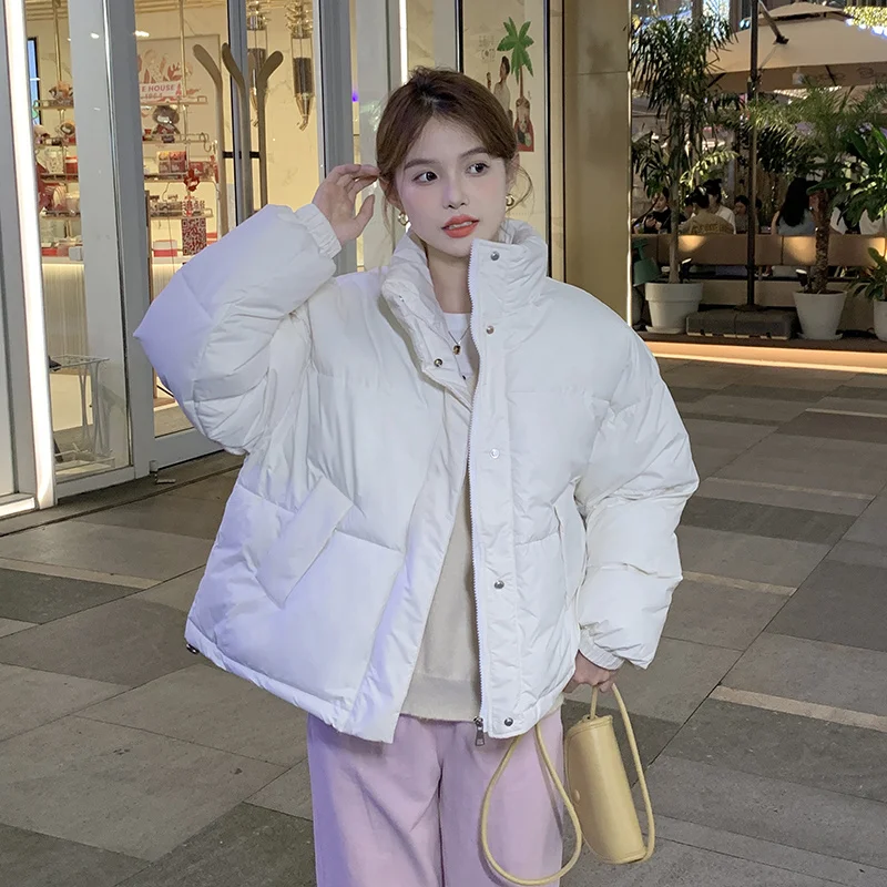 Short Down Coat Women Stand Collar Sweater Coat For Women Winter Thickened Thermal Insulation Design Jacket Female
