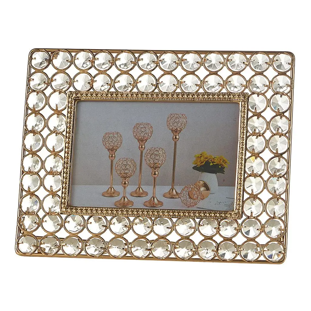 

Sparkling Crystal Beaded Photo Frame Home Photo Display Living Room Decor