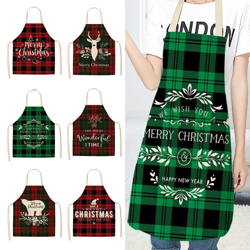 

Фартуки рождественские для кухни с защитой от масла для взрослых, льняные фартуки для женщин и мужчин, Новогодние рождественские фартуки 2023...