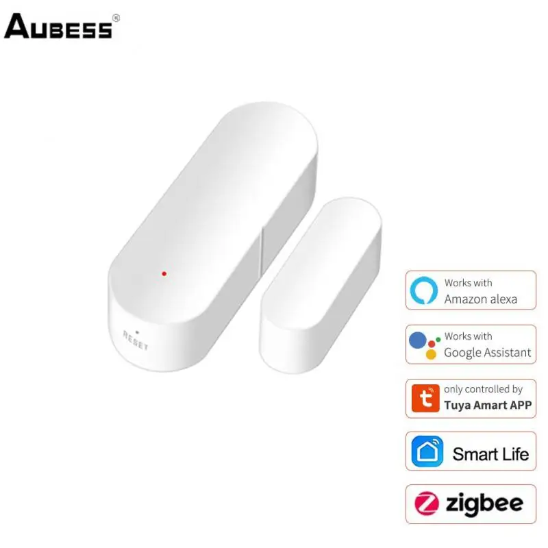 

AUBESS ZigBee Tuya Smart Door Sensor Door Open / Closed Detectors Compatible With Alexa Google Home Smart Life APP